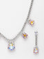 Silver-Plated Cubic Zirconia Studded Jewellery Set