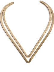 Gold-Plated V-Shaped Necklace