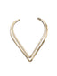 Gold-Plated V-Shaped Necklace