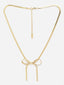 18KT Gold Plated Stainless Steel Tarnish-Free Bow Knot Necklace