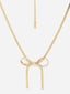 18KT Gold Plated Stainless Steel Tarnish-Free Bow Knot Necklace