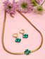 18KT Gold Plated Artificial Stones Studded Tarnish-Free Necklace Set