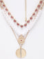 Women Gold-Plated Pearls CZ Stone-Studded Layered Necklace