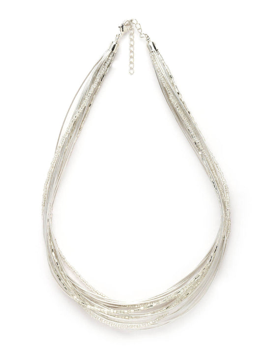 Women Silver-Plated Layered Necklace