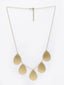 Gold-Toned Oval Shaped Handcrafted Necklace