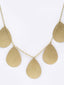 Gold-Toned Oval Shaped Handcrafted Necklace