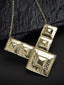 Gold-Toned Square Shaped Necklace