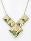 Gold-Toned Square Shaped Necklace