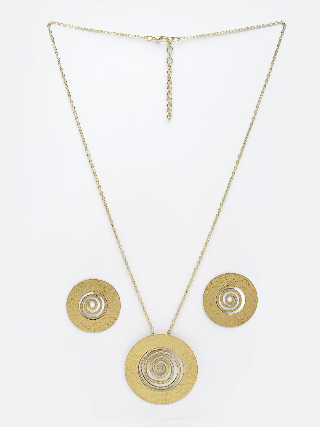 Gold-Plated Circular Shaped Jewellery Set