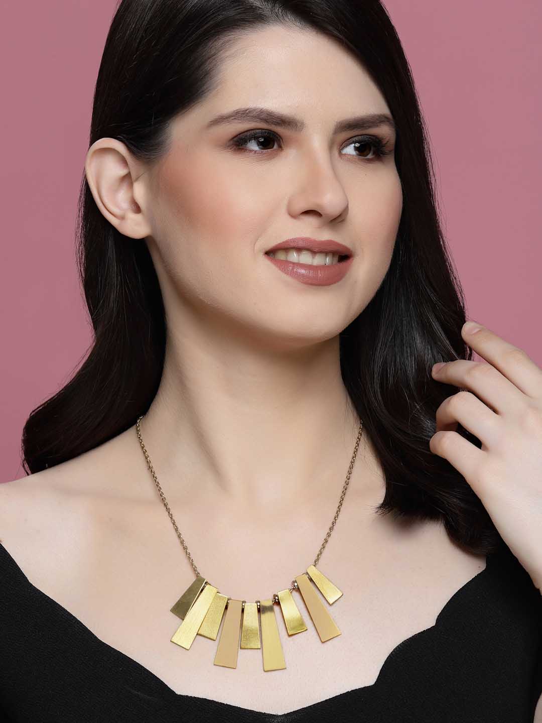 Gold-Plated Contemporary Handcrafted Necklace