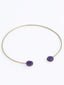 PANASH Gold Plated Gemstone Stone Studded Circular Necklace