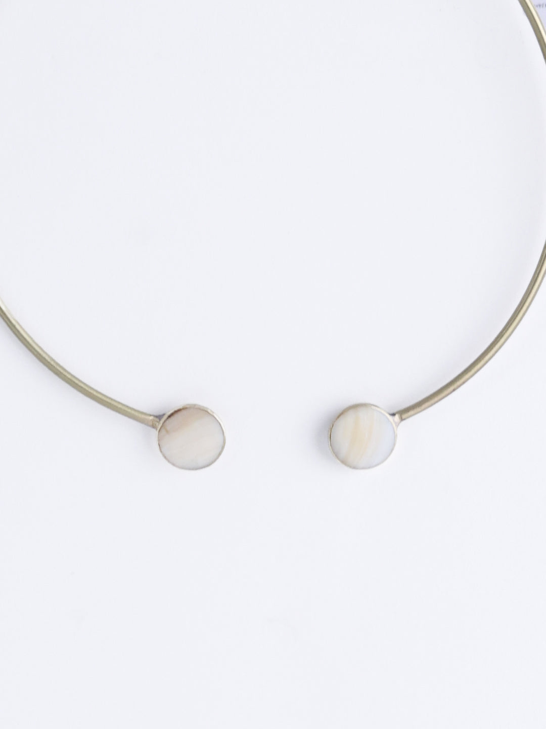 Gold-Plated Mother of Pearl Necklace