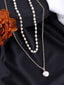 Gold-Plated Pearl Layered Necklace