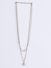 Gold-Plated Pearl Layered Necklace