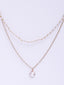 Gold-Plated Pearl Layered Necklace