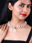 White Gold-Plated Beaded Necklace