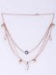 Gold-Plated Evil Eye Stone Studded Layered Chain Necklace