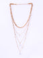 Gold-Plated Chain With Beaded Layered Necklace