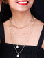 Gold-Plated Chain With Beaded Layered Necklace