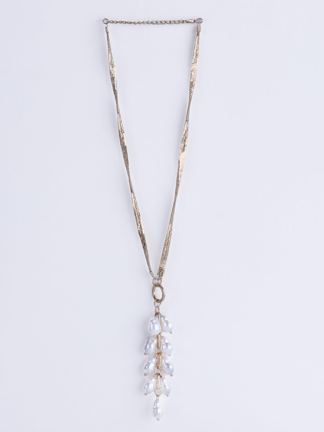 VOGUE PANASH-Gold-Plated Beaded Layered Necklace With Chain