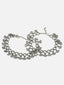 Set Of 2 Oxidized Silver-Plated Anklets