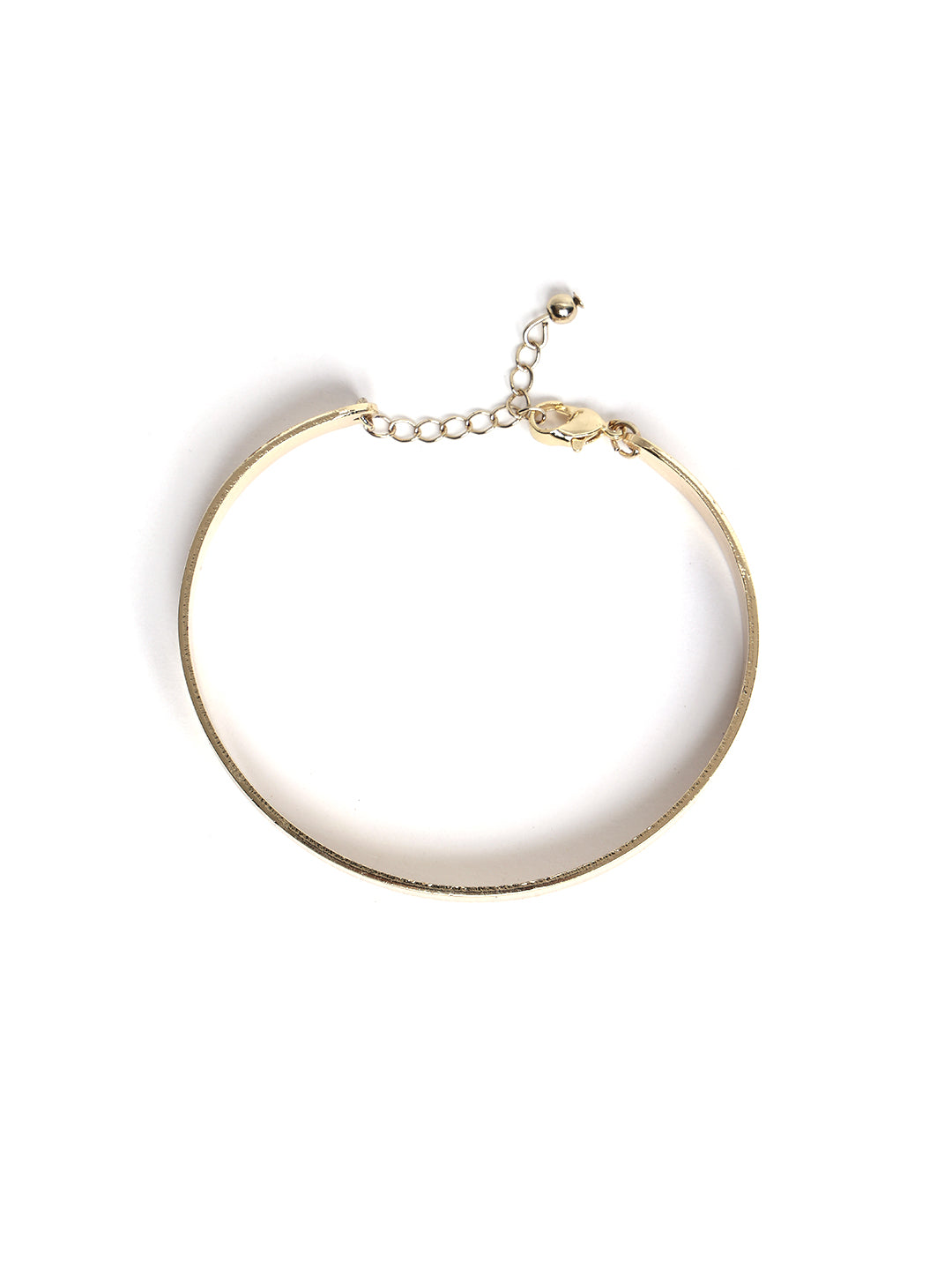 Women Gold-Toned Gold-Plated Pack Of 3 Cuff Bracelets