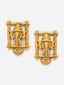 Gold-Plated CZ-Studded Ganesh Shaped Pendant With Chain