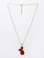 Gold-Plated Stone-Studded Pendant with Chain