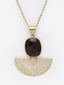 Gold-Plated Stone Studded Pendant Chain