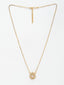 Gold-Plated CZ Stone-Studded Geometric Shaped Pendant With Chain