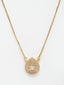 Gold-Plated CZ Stone-Studded Geometric Shaped Pendant With Chain