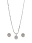 Silver-Plated Cubic Zirconia Stone Studded Jewellery Set