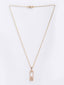 Gold-Plated Gold CZ Studded Handcrafted Pendant With Chain