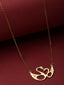 Gold-Plated CZ Studded Love Birds Pendant With Chain