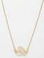 Gold-Plated CZ Studded Love Birds Pendant With Chain