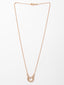 Gold-Plated Cubic Zirconia-Studded Brass Pendant With Chain