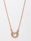 Gold-Plated Cubic Zirconia-Studded Brass Pendant With Chain