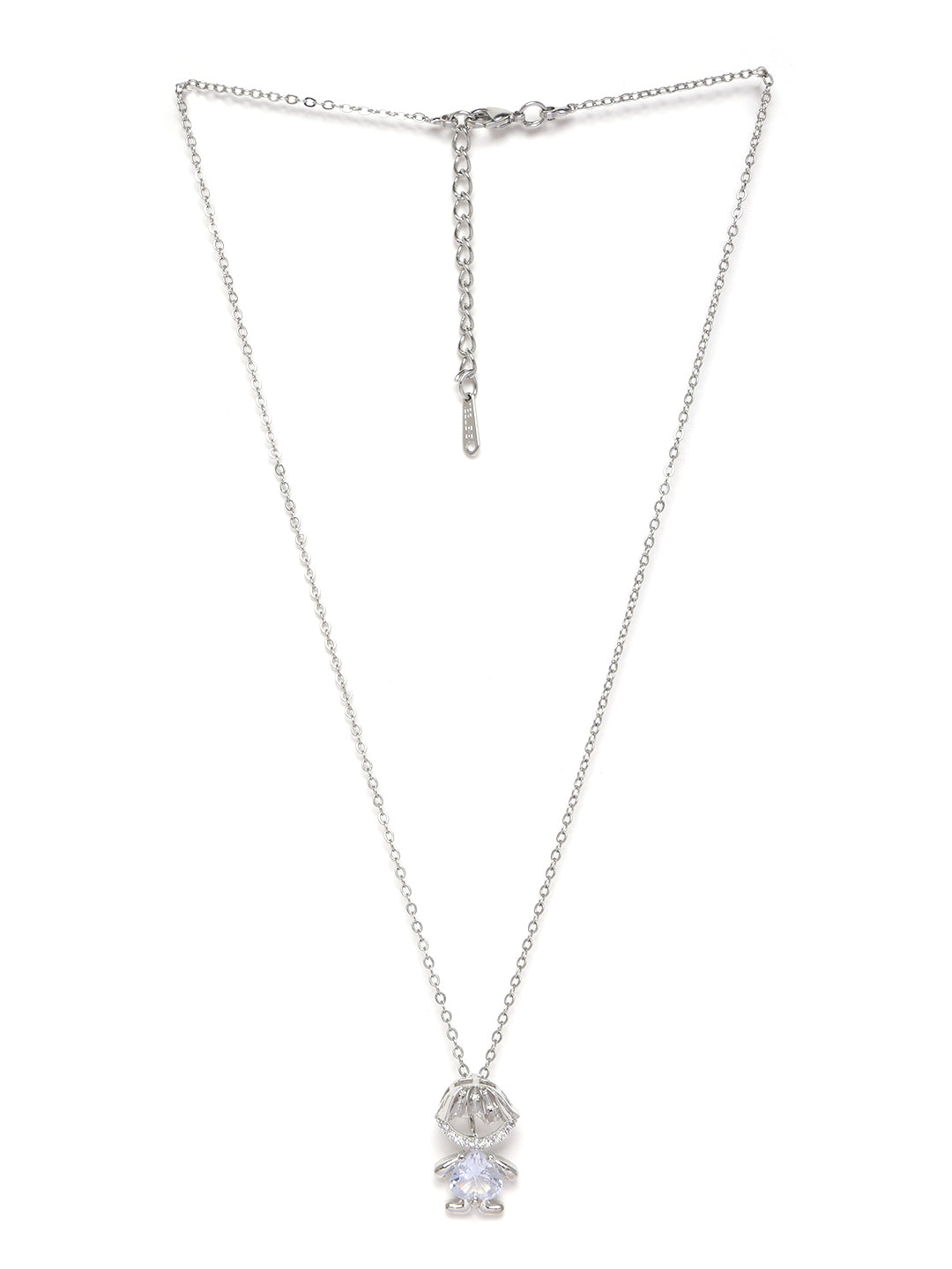 Silver-Plated Contemporary Pendants with Chains