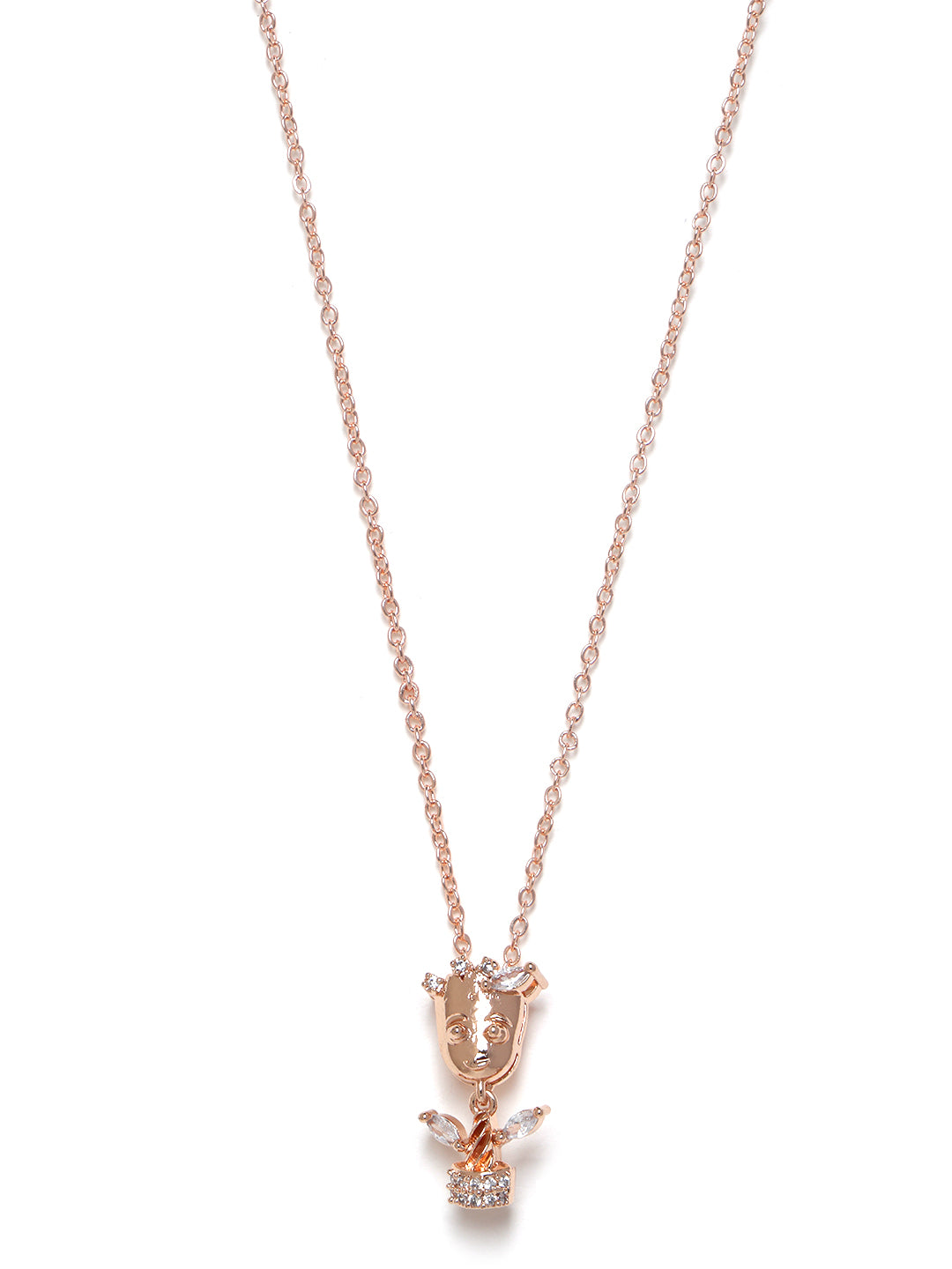 Gold-Plated Contemporary Pendants with Chains