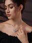 Silver-Plated Stone Studded Butterfly Shaped Brass Pendant With Chain