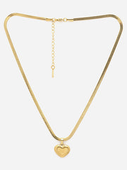 Gold-Plated Heart Shaped Pendants with Chains