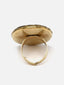 Gold-Plated Oval-Shaped Adjustable Finger Ring