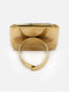 Gold-Plated Square-Shaped Adjustable Finger Ring