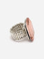 Silver-Plated Stone-Studded Finger Ring