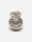 Silver-Plated Stone-Studded Finger Ring