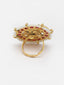 Gold-Plated Kundan-Studded & Pearl Beaded Finger Ring