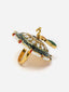 Gold-Plated Kundan-Studded & Pearl Beaded Finger Ring