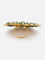 Gold-Plated Kundan-Studded & Pearl Beaded Finger Ring