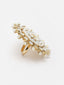 Gold-Plated Kundan-Studded & Pearl Beaded Finger Ring