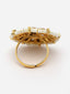 Gold Plated Solitaire Adjustable Finger Ring